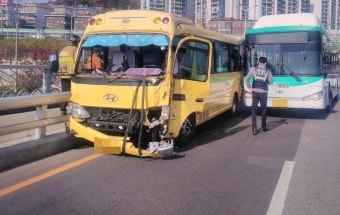 남양주 퇴계원교서 시내버스·어린이집버스 충돌...5명 부상