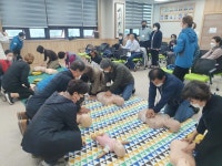 강진군 농촌활성화센터서 심폐소생술 경진대회…사고 제로화 추진