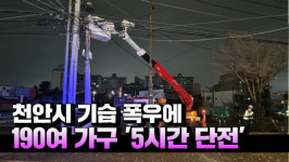 [영상] 기습 폭우로 침수 피해...천안시 190여 가구 5시간 단전