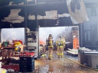 [종합2보] 영덕 우곡리 식자재마트 화재 4시간51분만에 완전 진화