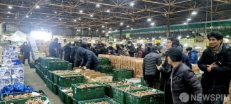 설 명절 일주일 전 광주 농산물도매시장