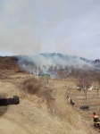 충남 부여군서 산불 발생...쓰레기 소각 중 비화