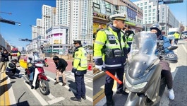 세종남부경찰서, 이륜차 법규위반 합동단속 14건 적발