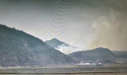 경주 호명리 야산서 산불...헬기 4대 투입 진화중
