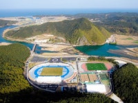 울진 도체 손님맞이 준비 끝...위용드러낸 종합운동장