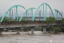 수위 상승한 황룡강