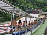 용인청소년수련원 물썰매장 체험 잼버리 대원들 시원해요
