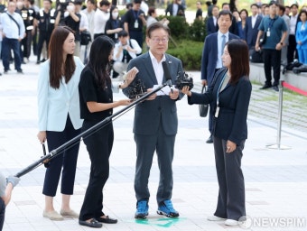 입장 발표하는 이재명 더불어민주당 대표