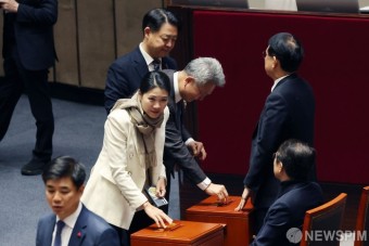 손준성 - 이정섭 검사 탄핵소추안 투표하는 더불어민주당 의원들