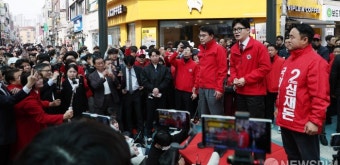 인천 찾아 지지 호소하는 한동훈