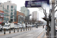 서울 시내버스 파업 한적한 버스 정류장