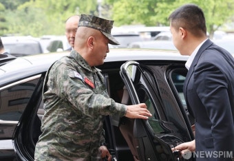 공수처 도착한 김계환 해병대사령관