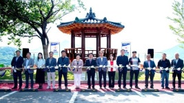 제천 청풍만남의광장 휴게쉼터 준공식...관광객 휴식공간 제공