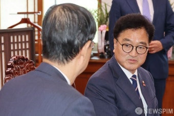 한덕수 국무총리 만난 우원식 국회의장