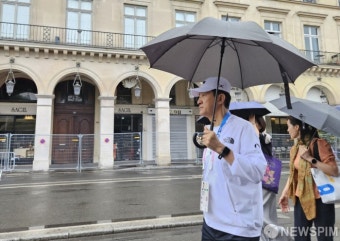 오세훈 서울시장이 우산쓰고 직접찾은 '2024 파리올림픽'의 혁신적 현장