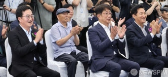 박상우 - 오세훈 - 김동연, 별내선 개통을 축하하며