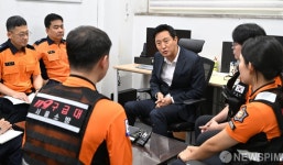 119구급대원 애로사항 청취하는 오세훈 서울시장