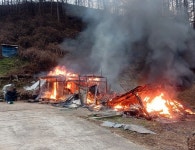 봉화 우구치리 창고용 주택서 화재...인명피해 없어