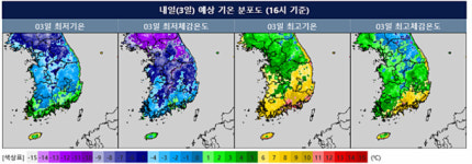 경북내륙 3일 아침 다시 영하권...급격한 기온변화 건강유의