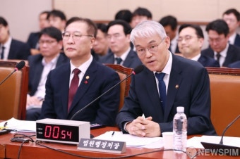 국회 법사위 출석한 천대엽 법원행정처장