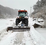 울진 금강송면 최고 20cm 눈…제설작업 총력