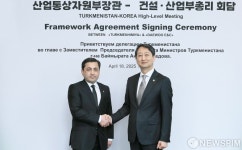 투르크메니스탄 건설·산업부총리 만난 안덕근 장관