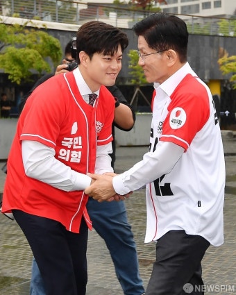 김문수 후보 지원 유세 나선 김용태 비대위원장