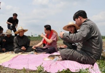 김문수 국민의힘 대선 후보 새참간담회