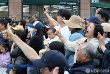 이재명 지지 외치는 시흥 시민들