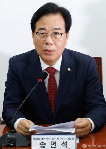 발언나선 송언석 비대위원장