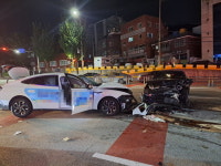 부산 황령대로서 승용차 음주운전 역주행 사고…3명 경상
