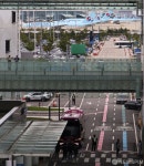 장기주차장 도착한 미 구금 근로자들