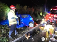 안산 대부남동서 차량 도랑 추락…중상 1명·경상 4명