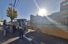 출근길 대전 정림동서 초등 통학버스 등 4중 추돌...2명 부상