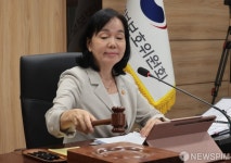 의사봉 두드리는 송경희 개인정보보호위원회 위원장