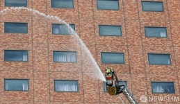 신라호텔에서 화재진압훈련