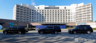 삼엄한 경비의 경주 힐튼호텔