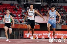 [2026AG] 조엘진·비웨사, 육상 남자 100ｍ 나란히 10초23 준결 진출