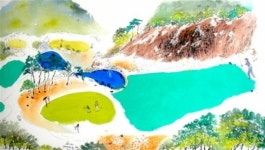 김영화 화백, 골프그림 전시회…서초동 아트갤러리 19일까지