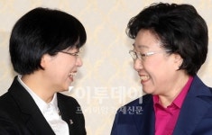 [포토]한명숙-이정희, 