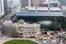 [포토]가림막 걷은 서울시 신청사