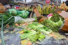 [포토]길 위에 버려진 농산품