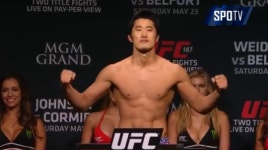 UFC 187 조쉬 버크만 누른 김동현, 경기 전 의미심장한 발언...승리의 여신, 결국 김동현에게