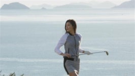 전지현, 볼빅 프리미엄 골프웨어 ‘볼빅 브이닷’ 모델...남해 골프장서 TV CF 촬영