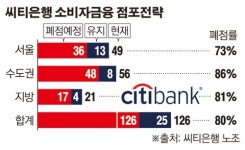 씨티은행, 점포 수 80% 줄이고 대형화