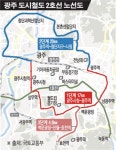 광주광역시 도심 곳곳 30분대에 연결…도시철도 2호선 8월 착공