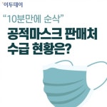 [인포그래픽] 10분 만에 순삭…공적마스크 판매처 수급 현황은?