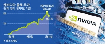 시세 상승 막바지?…엔비디아, 2거래일 만에 시총 1390억 달러 증발