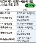 수수료 갈등 네이버페이 여행보험 비교추천 서비스 대형 손보사 입점 안갯 속