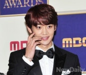 [포토]MBC연기대상 민호, 머뭇거리는 귀여운 표정